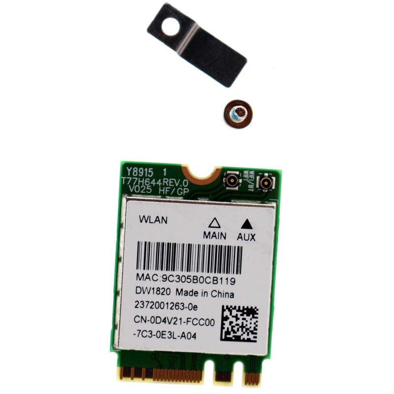 Deal4GO DW1820 802.11ac 867Mbps M.2 WLAN WiFi Adapter Wireless Card w/BT 4.1 for Dell Laptops Qualcomm QCNFA344A Windows 7/8/10 D4V21 0D4V21 - Image 4